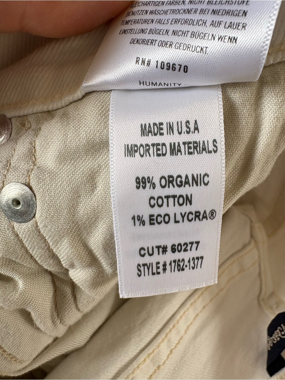 Citizens Of Humanity Charlotte Crop Jeans 26 White High Rise Button Fly Stretch - Picture 7 of 10